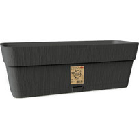 Ζαρντινιέρα Πλαστική Μαύρη ETHICA 50x18x17 cm. με Σύστημα Αυτοποτήσματος Δεξαμενή 0,6 lt 25177 STEFANPLAST