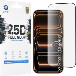 Προστασία οθόνης κινητού Lito 2.5D FullGlue Glass for iPhone 17 Pro Max / iPhone 18 Pro Max Black