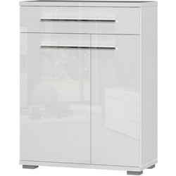PoliHome Realm 2D1S Παπουτσοθήκη Ξύλινη Λευκή Μ76xΠ36xΥ101cm 162312689