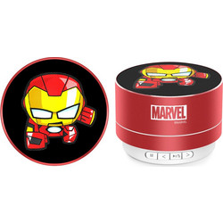 Marvel Iron Man Round Ηχείο Bluetooth 3W με Ραδιόφωνο Κόκκινο