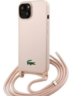 LACOSTE Iphone 15 / 14 / 13 6.1 Light Pink Hardcase Silicone Cord - (LCHCP15SSCCRLP)