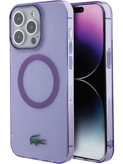 LACOSTE Iphone 15 Pro 6.1 Purple Hardcase Transparent Magsafe - (LCHMP15LULOU)