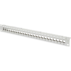 Digitus DN-91410 Keystone Patchpanel 1U 24port Shielded με Στήριγμα Grey