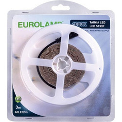 ΤΑΙΝΙΑ LED 6W 12V 3m 4000Κ IP20 +DRIVER BLISTER