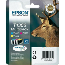 Epson T1306XL C/M/Y Πακέτο 3 Μελανιών Εκτυπωτή Inkjet C13T13064012