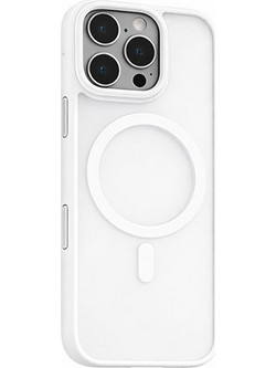Blueo Skin Friendly Frosted Anti Drop Case (Orange Button) - iPhone 16 Pro - Λευκό
