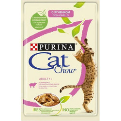 Purina Cat Chow Adult Αρνί & Πράσινα Φασολάκια σε Ζελέ 85gr