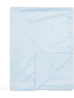 Kidscom Κουβέρτα Αγκαλιάς Βελουτέ Stampling 80x110 Light Blue