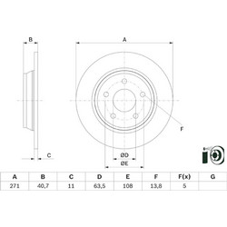 Bosch Δισκόπλακα - 0 986 479 F78