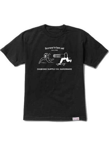 DIAMOND Men Core Screwnem All T-Shirt - BLACK - A19DMPA010