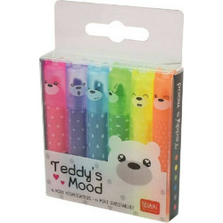 Legami Milano Teddy's Mood Μαρκαδόροι Υπογράμμισης 5mm Πολύχρωμοι 6τμχ