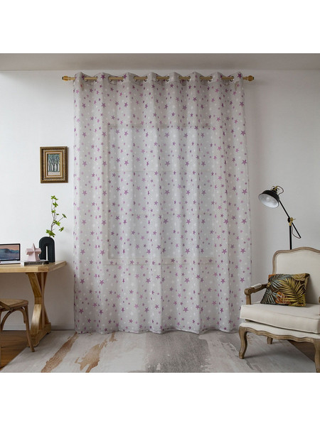 Beauty Home Κουρτίνα Γάζα με Τρουκς 280x280 Art 6122 Γκρι