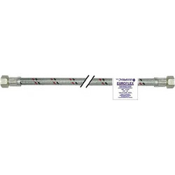 Σπιράλ Σύνδεσης EUROFLEX Acciaio Θηλ. - Θηλ. 3/8'' x 3/8'' Inox Ίσιο 80cm για Καυστήρες (30-0297)