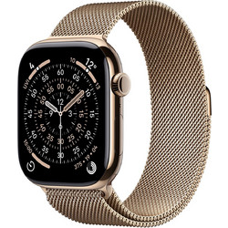 Apple Watch Series 11 Cellular 42mm Titanium Gold Milanese Loop Gold
