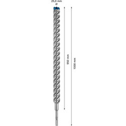 BOSCH ΚΡΟΥΣΤΙΚΟ ΤΡΥΠΑΝΙ EXPERT SDS max-7X 25 x 950 x 1000 mm 2608900153
