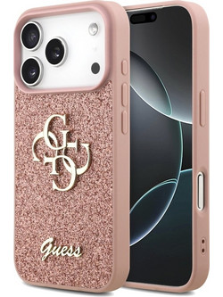 Guess Fixed Glitter Big 4G Case for iPhone 17 Pro Pink - (GUHCP17LHG4SGP)