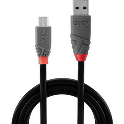 Lindy LY-36735 Regular USB 2.0 to micro USB Cable Μαύρο 5m