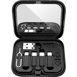 Lamtech All-In-One Charging & Data Cable with Storage Cage Black LAM113744