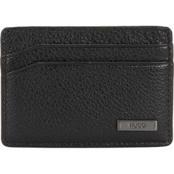 Hugo μαύρη δερμάτινη Θήκη καρτών Element_S card 50317128 Black