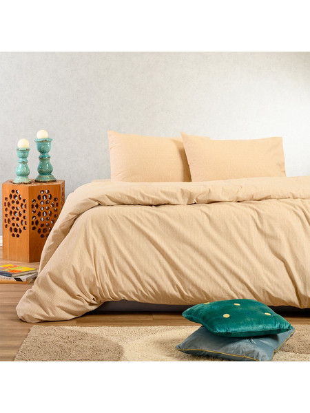 Φανελένια Παπλωματοθήκη Μονή (165x245) Melinen Winter Line Owen Beige