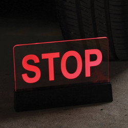 Επιγραφή με Βάση Κόκκινο Φως STOP 18x3x12cm