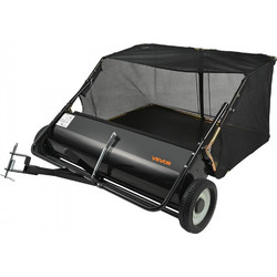 Σκούπα γκαζόν VEVOR Tow Back Lawn, Σκούπα γκαζόν 127 cm με τράβηγμα, Συλλέκτης φύλλων και χόρτου μεγάλης χωρητικότητας 26 κυβικών ποδιών, Σούπα κήπου βαρέως τύπου με ρυθμιζόμενο ύψος σάρωσης για αυλή,