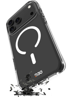 Puro Impact Clear D3O TPU+PC Case Compatible with MagSafe for iPhone 17 Pro - Transparent