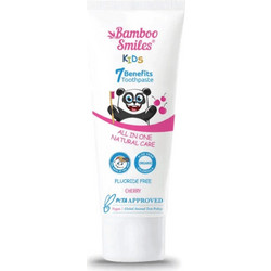 Bamboo Smiles Cherry Παιδική Οδοντόκρεμα κατά της Πλάκας & της Ουλίτιδας Χωρίς Φθόριο 75ml