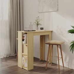 vidaXL Τραπέζι Κονσόλα με Ράφι Sonoma Δρυς 102x50x103,5εκ Επεξ. Ξύλο 809461