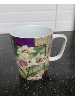 Κούπα Πορσελάνης 300ml Fiore Viola σετ 6 τεμαχίων Galifas 783026 - Galifas