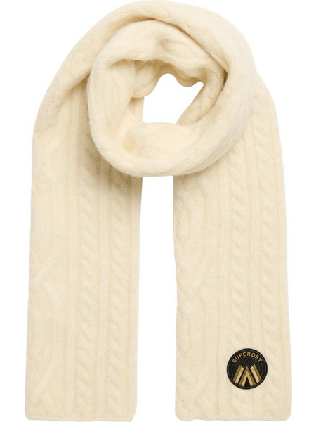 SUPERDRY W SDNA CABLE LUXE KNIT SCARF - W9310079A-9VI-44 CREAM