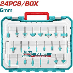 TOTAL ΕΠΑΓΓ. ΣΕΤ ΜΑΧΑΙΡΙΑ ΡΟΥΤΕΡ 6mm 24ΤΕΜ (TACSR12406)