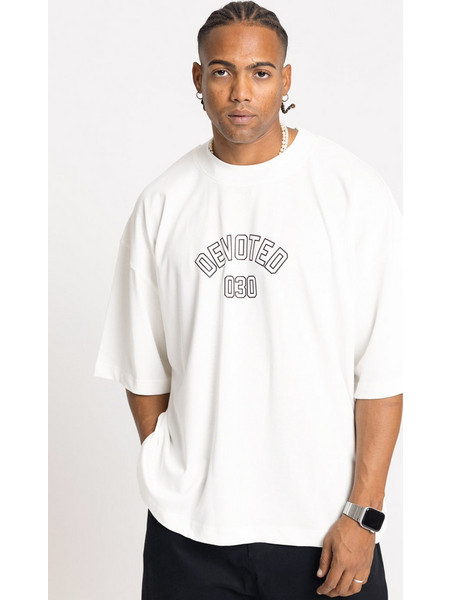 DEVOTED - Ανδρικό oversized t-shirt - Εκρού 55051W