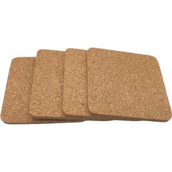 Σουβέρ Τετράγωνα Σετ 4/τεμ από Φελλό 9.5x0.5cm KMT Style