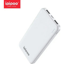 Ipipoo LP-2 Mini Power Bank 10000mAh με 2 Θύρες USB-A & Θύρα USB-C White