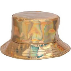 Kinksters Gold Holographic PVC Sun Hat Καπέλο Χρυσό