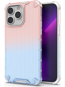 Ombre Protect Case for iPhone 13 Pro armored cover pink and blue