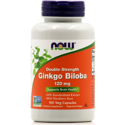 Now Foods Ginkgo Biloba 120mg 100 Κάψουλες