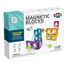 Μαγνητικά Τουβλάκια 45 τεμάχια 27x6x20εκ Luna Toys (623351)