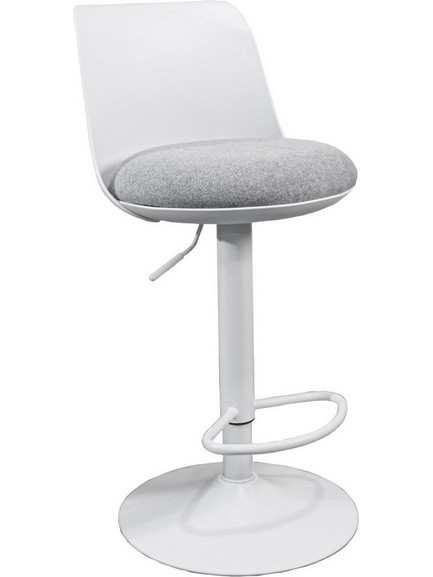 Bizzotto Lowell Σκαμπώ Μπαρ Μεταλλικό Λευκό 41x48,5x87-108 (2 τεμάχια)
