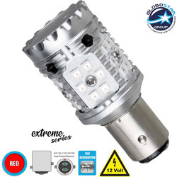Globostar BAY15D Extreme Series LED Κόκκινο 12V 15W 1τμχ