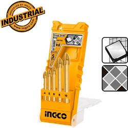 Ingco AKD7058 Τρυπάνια Γυαλιού 4-10mm Σετ 5 τεμ