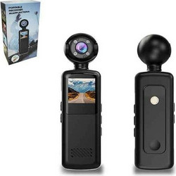 017215 Action Camera Full HD (1080p) με Οθόνη Μαύρη