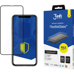 3mk FlexibleGlass Max Black Hybrid Glass for iPhone Xs Max / 11 Pro Max