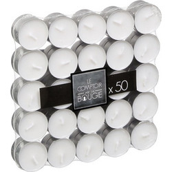 ΚΕΡΙΆ & ΚΗΡΟΠΉΓΙΑ SET WHITE TEALIGHT ATMOSPHERA D3.7X50 103111