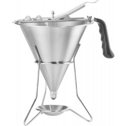 Δοσομετρητής FUNNEL 1.5LT, o21.2xΥ31.5cm, με 3 στόμια (4,5,6mm) με βάση & πιατάκι, σειρά PROFI LINE, HENDI (1 ΤΕΜ)