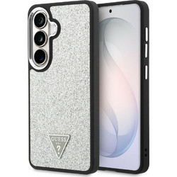 Guess Fixed Glitter Triangle Magsafe Back Cover Silver (Samsung Galaxy S26)