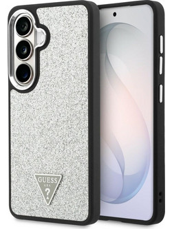Guess Fixed Glitter Triangle Magsafe Back Cover Silver (Samsung Galaxy S26)