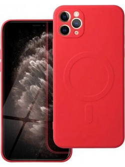 Θήκη Real Smooth Silicone Magsafe Apple iPhone 11 Pro Max (6.5") RED