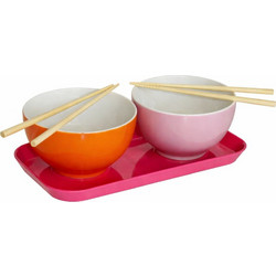 DELHI ΣΕΤ NOODLE 8τμχ ΠΟΡΤΟΚΑΛΙ/ΡΟΖ 53081/399/TP